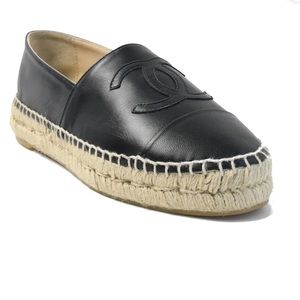 Chanel black espadrilles